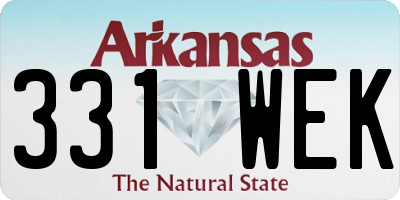 AR license plate 331WEK