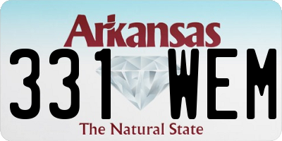 AR license plate 331WEM