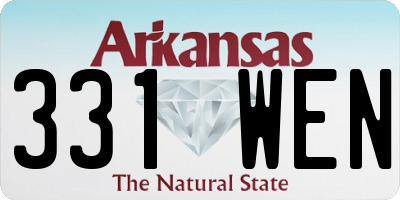 AR license plate 331WEN