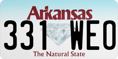 AR license plate 331WEO