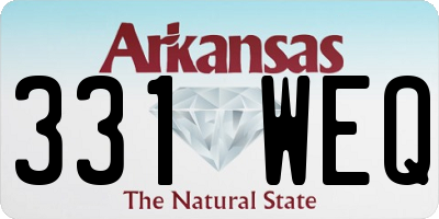 AR license plate 331WEQ