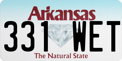 AR license plate 331WET