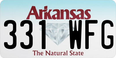 AR license plate 331WFG
