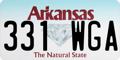 AR license plate 331WGA