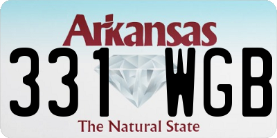 AR license plate 331WGB
