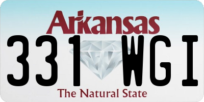 AR license plate 331WGI