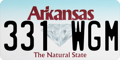 AR license plate 331WGM