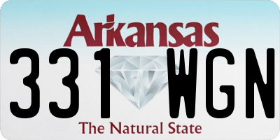 AR license plate 331WGN