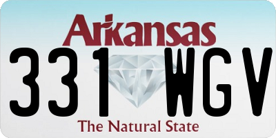 AR license plate 331WGV