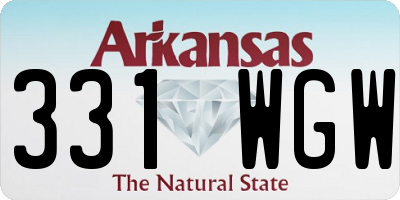 AR license plate 331WGW