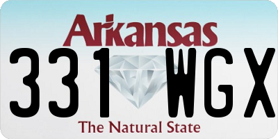 AR license plate 331WGX