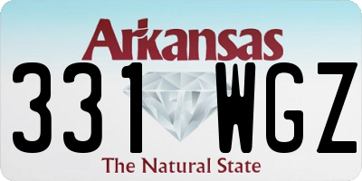 AR license plate 331WGZ