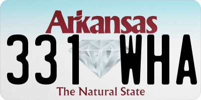 AR license plate 331WHA