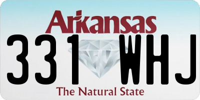 AR license plate 331WHJ