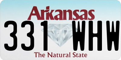 AR license plate 331WHW