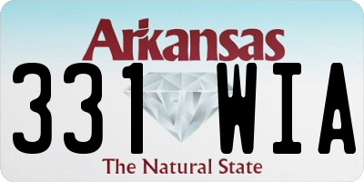 AR license plate 331WIA