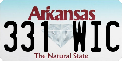 AR license plate 331WIC