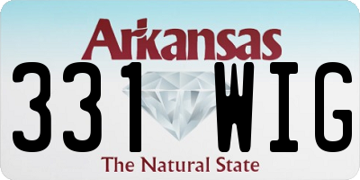 AR license plate 331WIG