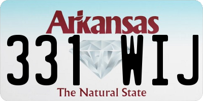 AR license plate 331WIJ