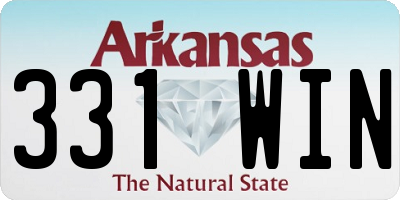 AR license plate 331WIN