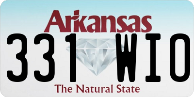 AR license plate 331WIO