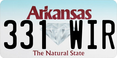 AR license plate 331WIR