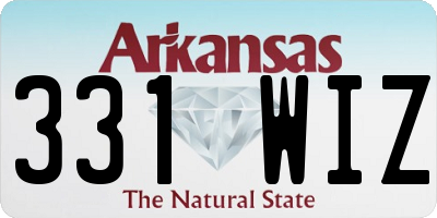 AR license plate 331WIZ