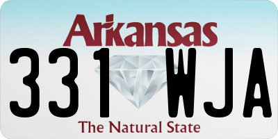 AR license plate 331WJA