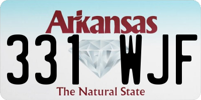 AR license plate 331WJF