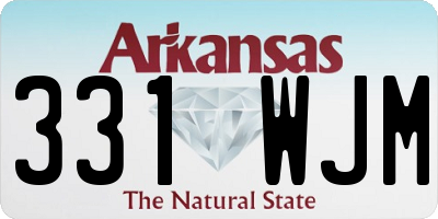 AR license plate 331WJM