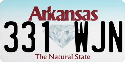 AR license plate 331WJN
