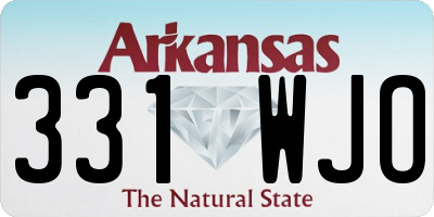 AR license plate 331WJO