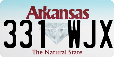 AR license plate 331WJX