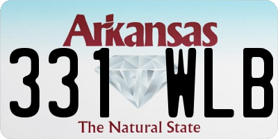 AR license plate 331WLB