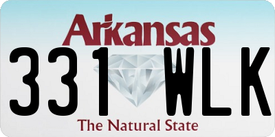 AR license plate 331WLK