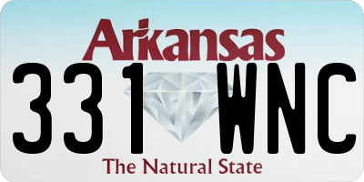 AR license plate 331WNC