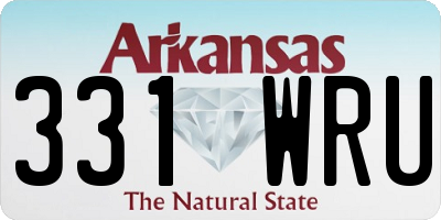 AR license plate 331WRU