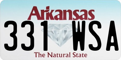 AR license plate 331WSA