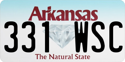 AR license plate 331WSC