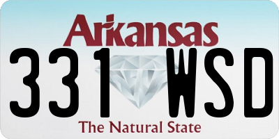 AR license plate 331WSD