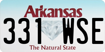 AR license plate 331WSE