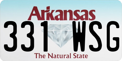 AR license plate 331WSG