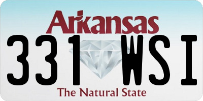 AR license plate 331WSI