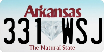 AR license plate 331WSJ