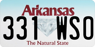 AR license plate 331WSO