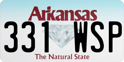 AR license plate 331WSP
