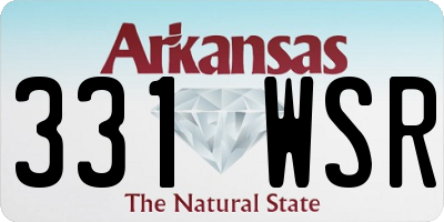 AR license plate 331WSR