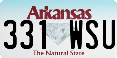 AR license plate 331WSU