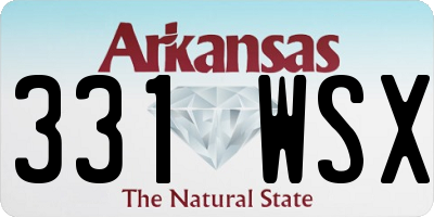 AR license plate 331WSX