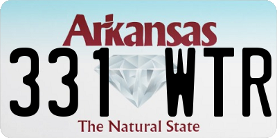 AR license plate 331WTR